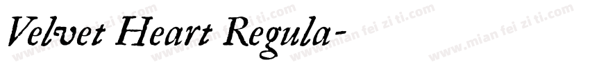 Velvet Heart Regula字体转换